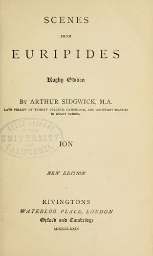 Tapa de Scenes from Euripides