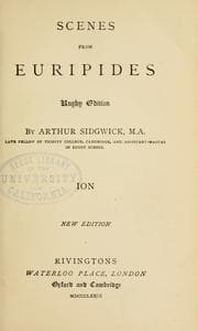 Tapa de Scenes from Euripides