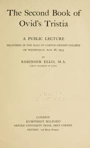 Tapa de The second book of Ovid's Tristia