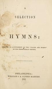 Tapa de A selection of hymns