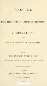 Tapa de Sequel to Remarks upon church reform