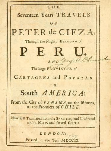 Tapa de Chronica del Peru