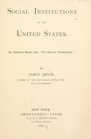 Tapa de Social institutions of the United States
