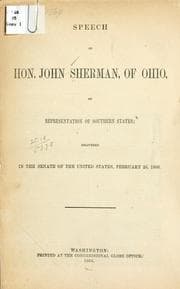 Tapa de Speech of Hon. John Sherman ..