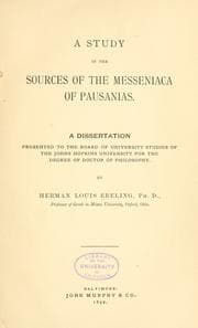 Tapa de A study in the sources of the Messeniaca of Pausanias ..