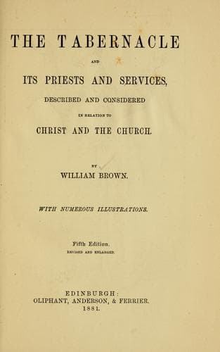 Tapa de The tabernacle and its priests and services