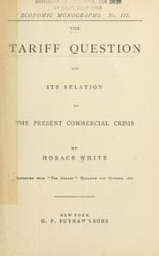 Tapa de The tariff question and its relation to the present commercial crisis