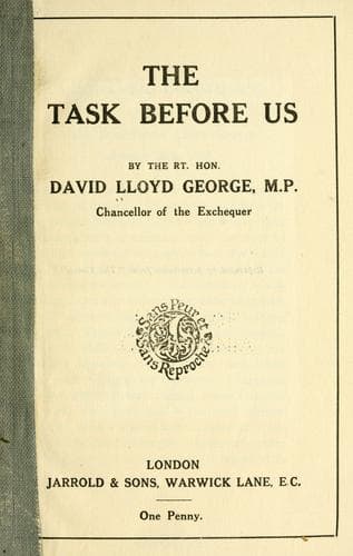 Tapa de The task before us