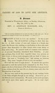 Tapa de Taught of God to love one another