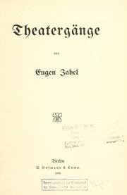 Tapa de Theaterg©Þnge