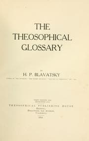 Tapa de The Theosophical Glossary
