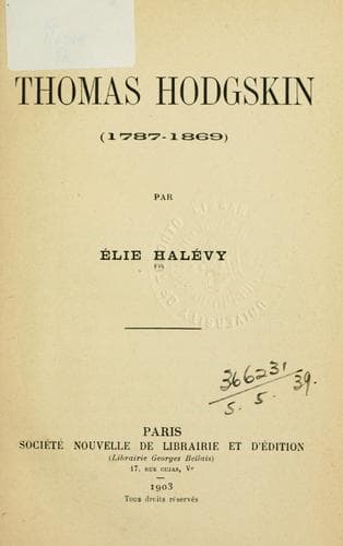 Tapa de Thomas Hodgskin (1787-1869)