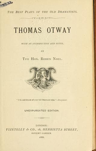 Tapa de Thomas Otway.