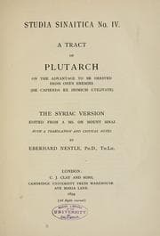 Tapa de A tract of Plutarch