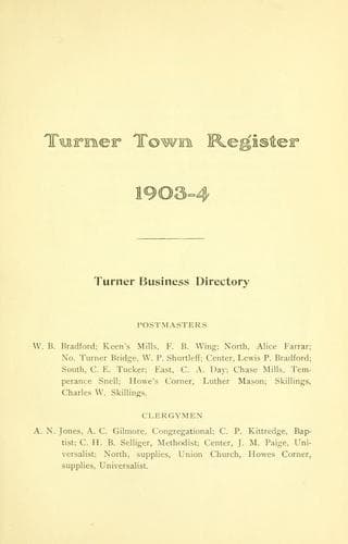 Tapa de The Turner register, 1903-4