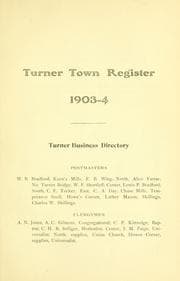Tapa de The Turner register, 1903-4