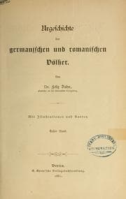 Tapa de Urgeschichte der germanischen und romanischen Völker