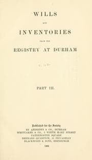 Tapa de Willis and inventories illustrative of the history, manners, language, statistics, &c., of the northern counties of England