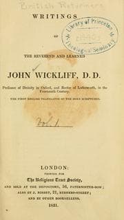 Tapa de Writings of the Reverend and learned John Wickliff