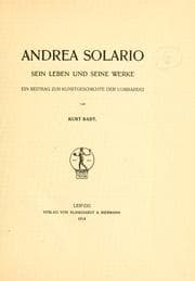 Tapa de Andrea Solario, sein leben und seine werke