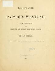 Tapa de Die Sprache des Papyrus Westcar