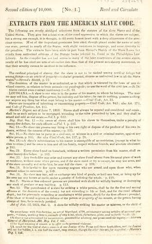 Tapa de Extracts from the American slave code