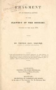 Tapa de Fragment of an original letter on the slavery of the negroes