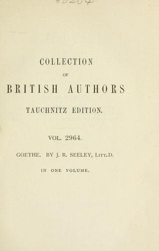 Tapa de Goethe reviewed after sixty years