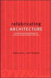 Tapa de Refabricating architecture