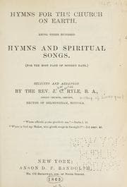 Tapa de Hymns for the Church on earth