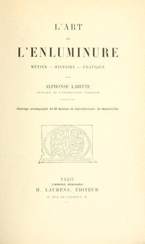Tapa de L' art de l'enluminure