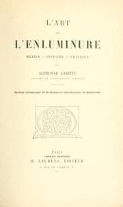 Tapa de L' art de l'enluminure