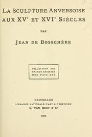 Tapa de La sculpture anversoise aux 15e siècles