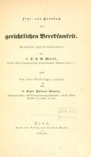 Tapa de Lehr- und Handbuch der gerichtlichen Beredsamkeit