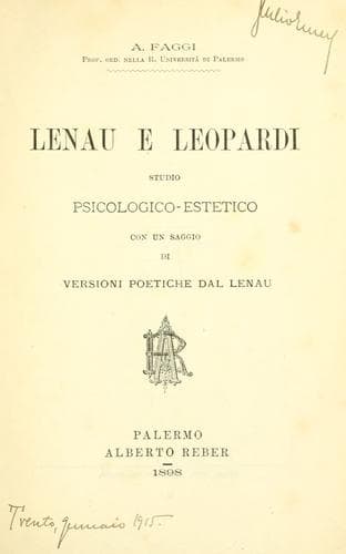 Tapa de Lenau e Leopardi