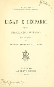 Tapa de Lenau e Leopardi