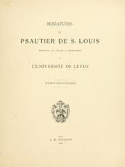 Tapa de Miniatures du Psautier de s. Louis