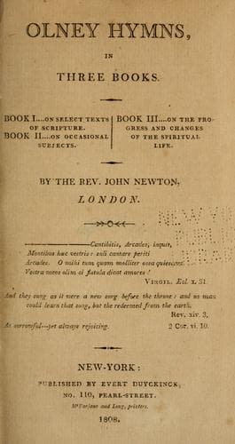 Tapa de Olney hymns