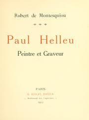 Tapa de Paul Helleu, peintre et graveur
