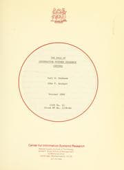 Tapa de The role of information systems research centers