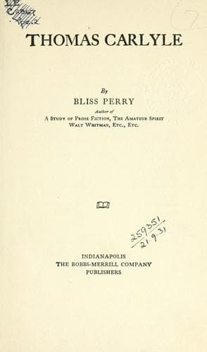 Tapa de Thomas Carlyle