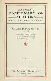 Tapa de Warner's dictionary of authors ancient and modern