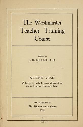 Tapa de The Westminster Teacher Training Course