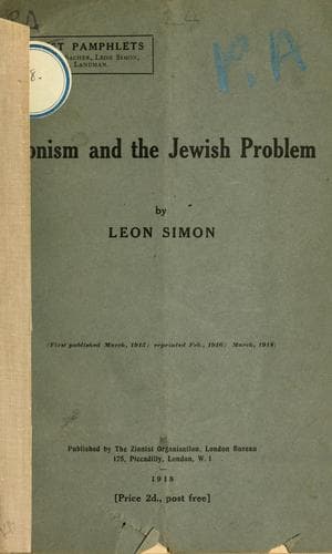Tapa de Zionism and the Jewish problem