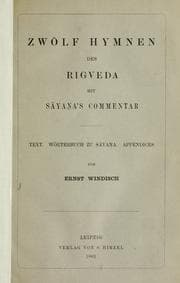 Tapa de Zwölf hymnen des Rigveda, mit Sayana's commentar