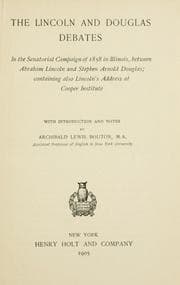 Tapa de The Lincoln-Douglas debates