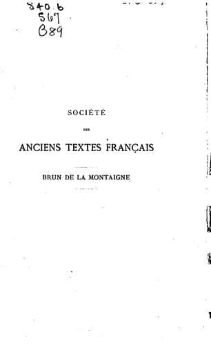 Tapa de Brun de la Montaigne