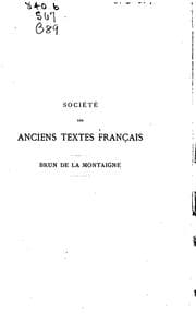 Tapa de Brun de la Montaigne
