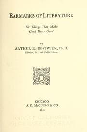 Tapa de Earmarks of literature