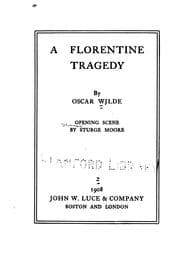 Tapa de A Florentine tragedy
